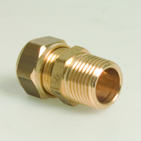 Toon details van Messing overgangskopp. KIWA bu.dr. x knel, 1" x 22 mm Afbeeldingen van Messing overgangskopp. KIWA bu.dr. x knel, 1" x 22 mm