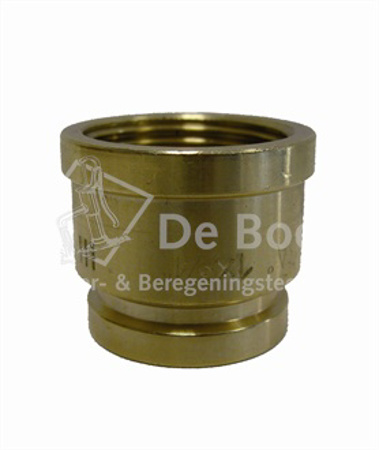 Afbeeldingen van Messing verloopsok  2 x bi.dr.  ¾ " x ½ "