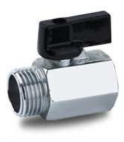 Toon details van Mini kogelkraan messing binnen x buitendraad. Afbeeldingen van Mini kogelkraan messing binnen x buitendraad.