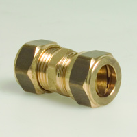 Toon details van Rechte koppeling KIWA messing, knel / knel 10 mm. Afbeeldingen van Rechte koppeling KIWA messing, knel / knel 10 mm.