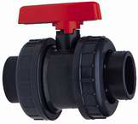 Picture of Kogelkraan PVC 2 x lijmwartel , 63 mm, 16 bar