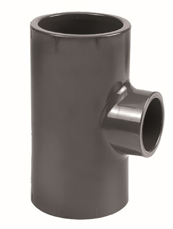 Picture of PVC T-stuk 90°, 125 x 90 x 125 mm, 16 bar, KIWA