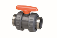 Toon details van PVC kogelkraan met wartel, 2 x binnendraad. Afbeeldingen van PVC kogelkraan met wartel, 2 x binnendraad.