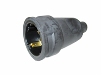 Toon details van Rubber Euro contrastekker 230 Volt met randaarde. Afbeeldingen van Rubber Euro contrastekker 230 Volt met randaarde.