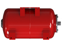 Toon details van INTERVAREM drukvat plaatstaal 20 liter, horizontaal ROOD,  1" bu.dr. Afbeeldingen van INTERVAREM drukvat plaatstaal 20 liter, horizontaal ROOD,  1" bu.dr.